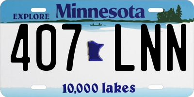 MN license plate 407LNN