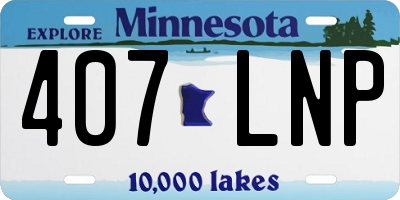 MN license plate 407LNP