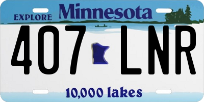 MN license plate 407LNR