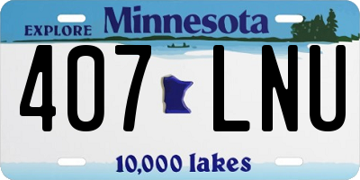 MN license plate 407LNU