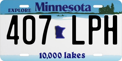 MN license plate 407LPH