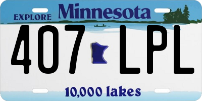 MN license plate 407LPL