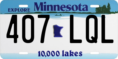 MN license plate 407LQL