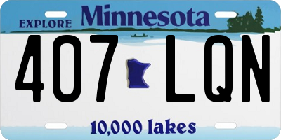MN license plate 407LQN