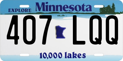 MN license plate 407LQQ