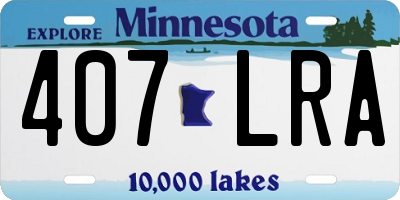 MN license plate 407LRA