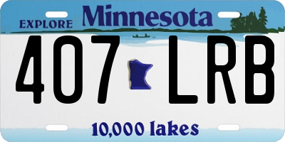 MN license plate 407LRB