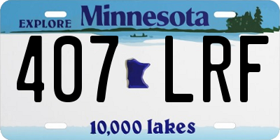 MN license plate 407LRF