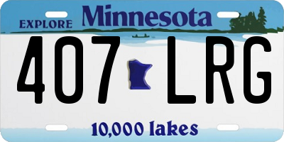MN license plate 407LRG