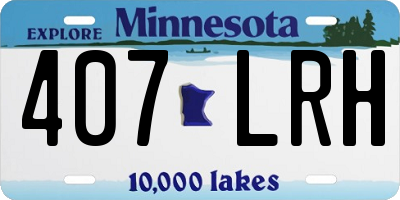 MN license plate 407LRH