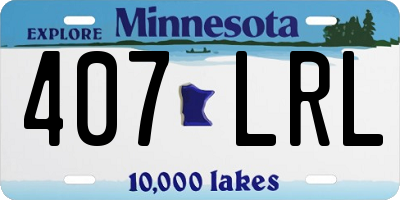 MN license plate 407LRL