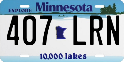 MN license plate 407LRN