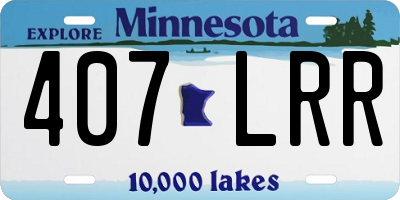 MN license plate 407LRR
