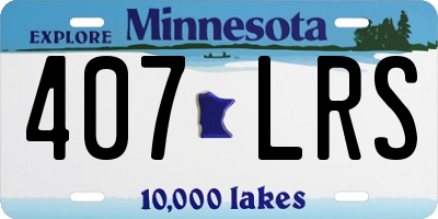 MN license plate 407LRS