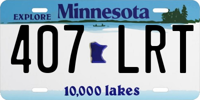 MN license plate 407LRT
