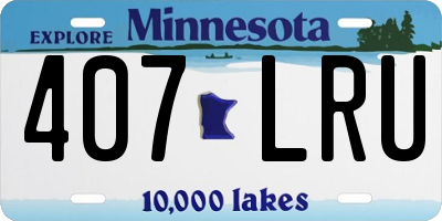 MN license plate 407LRU