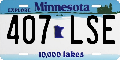 MN license plate 407LSE
