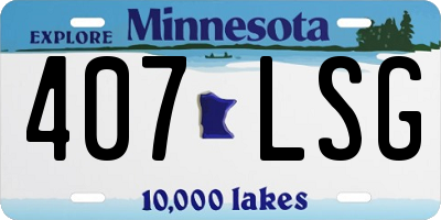 MN license plate 407LSG