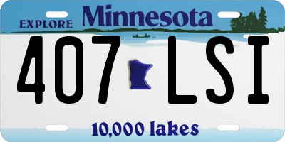 MN license plate 407LSI