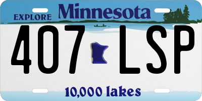MN license plate 407LSP