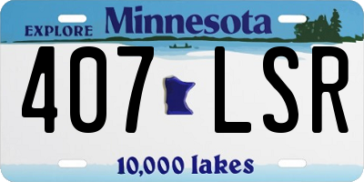 MN license plate 407LSR