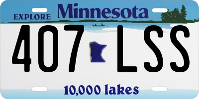 MN license plate 407LSS