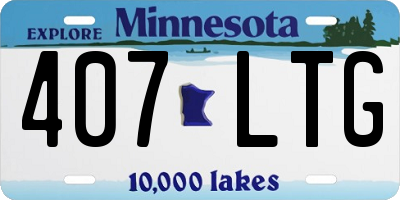 MN license plate 407LTG
