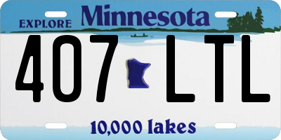 MN license plate 407LTL