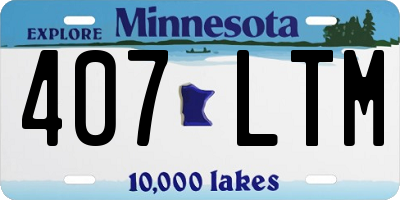 MN license plate 407LTM