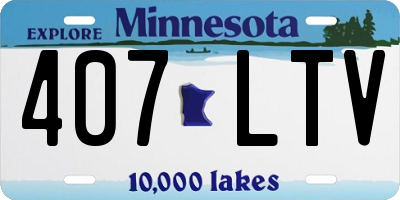 MN license plate 407LTV