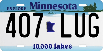 MN license plate 407LUG