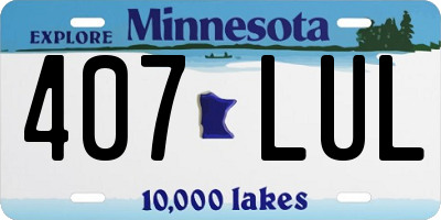 MN license plate 407LUL