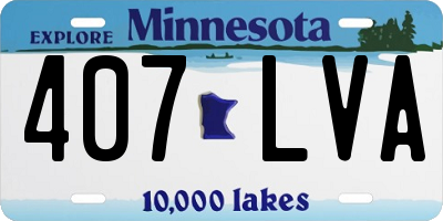 MN license plate 407LVA