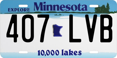 MN license plate 407LVB