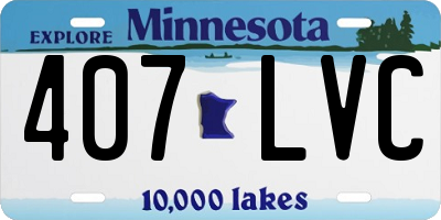 MN license plate 407LVC