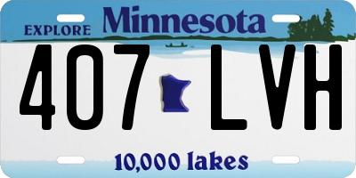 MN license plate 407LVH