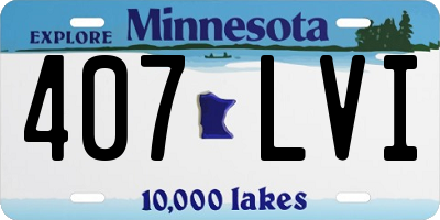 MN license plate 407LVI