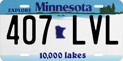 MN license plate 407LVL