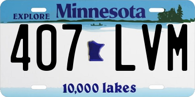 MN license plate 407LVM