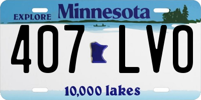 MN license plate 407LVO