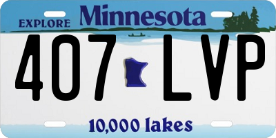 MN license plate 407LVP