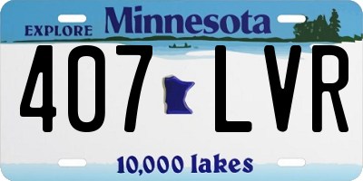 MN license plate 407LVR
