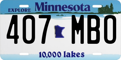 MN license plate 407MBO