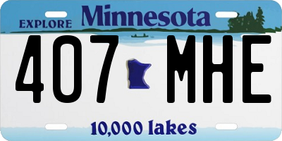 MN license plate 407MHE