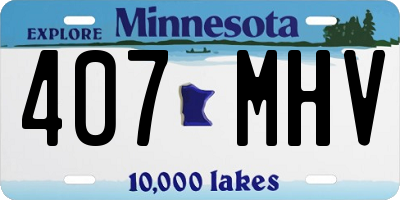 MN license plate 407MHV