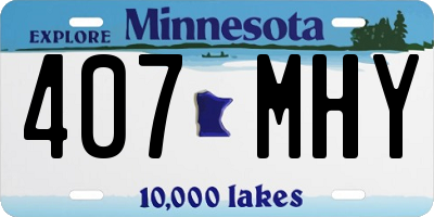 MN license plate 407MHY