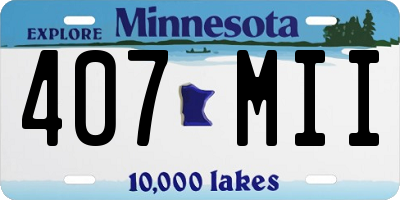 MN license plate 407MII
