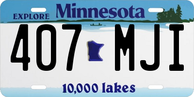 MN license plate 407MJI