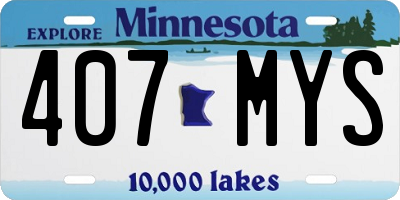 MN license plate 407MYS