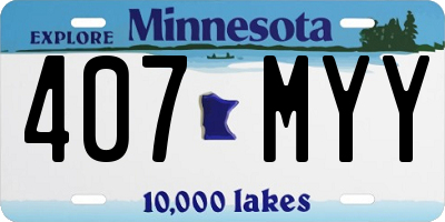MN license plate 407MYY